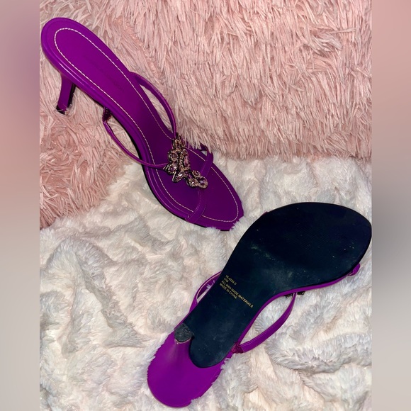 Jessica London Purple Crystal Heeled Sandals Size 11M RARE & HTF - Picture 8 of 16